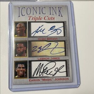 Iconic ink Triple Cuts KOBE BRYANT, LABRON JAMES, ERVIN “MAGIC” JOHNSON LIMITED